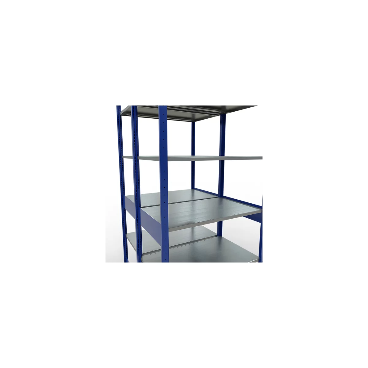 SCHULTE Lagertechnik - Rayonnage de base double emboîtable Type 150 - 2500x1000x2x600 mm 2x6 tablettes