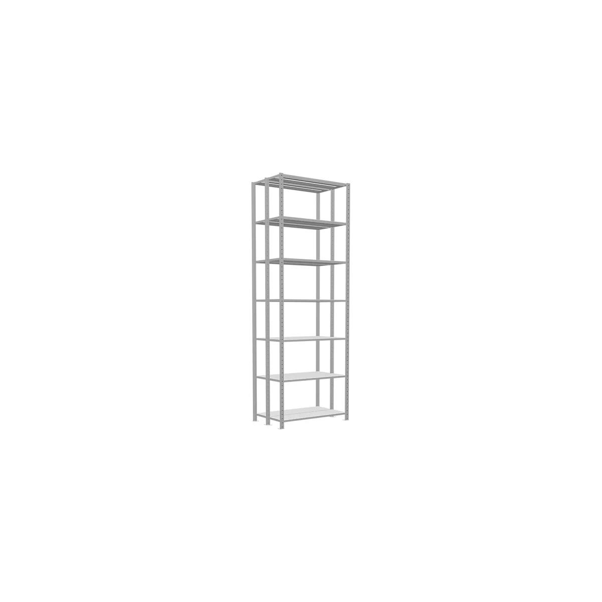 SCHULTE Lagertechnik - Rayonnage de base double emboîtable Type 150 - 3000x1000x2x300 mm 2x7 tablettes