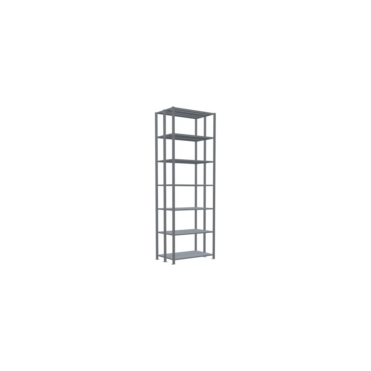 SCHULTE Lagertechnik - Rayonnage de base double emboîtable type 150 - 3000x1000x2x300 mm galv. 2x7 tablettes
