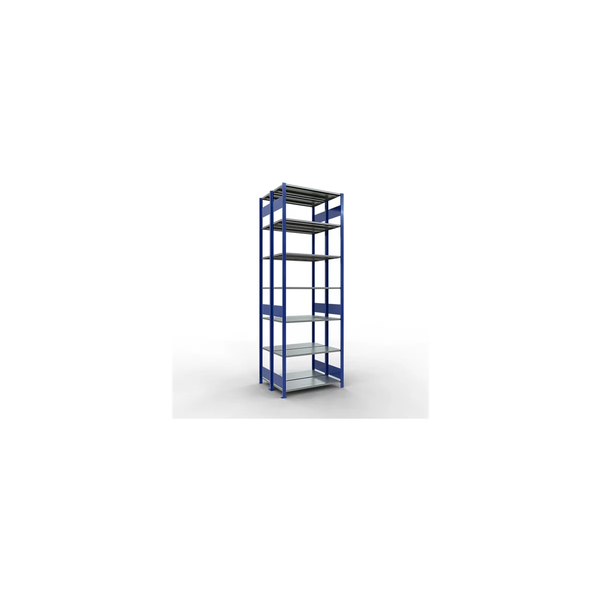 SCHULTE Lagertechnik - Rayonnage de base double emboîtable Type 150 - 3000x1000x2x400 mm 2x7 tablettes