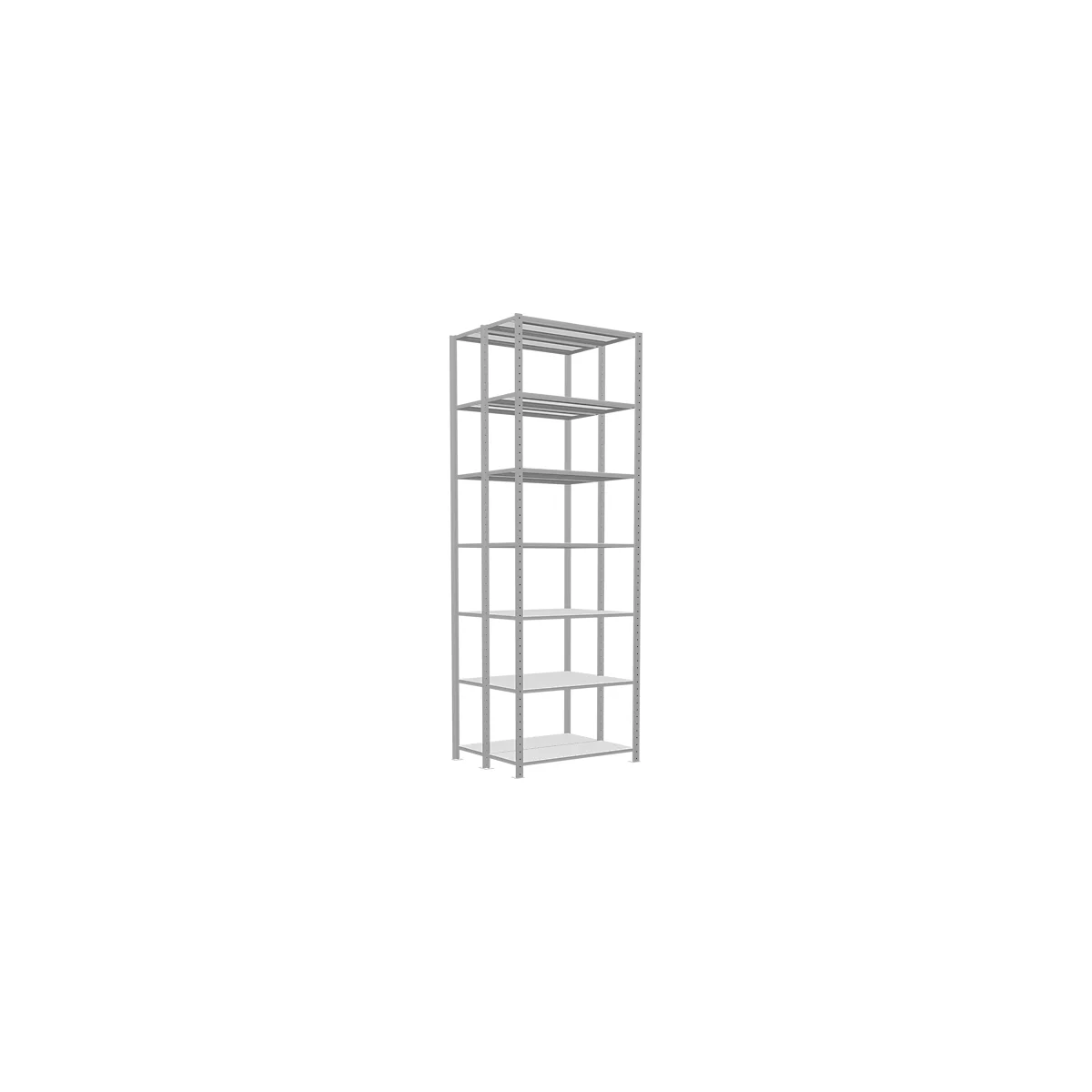 SCHULTE Lagertechnik - Rayonnage de base double emboîtable Type 150 - 3000x1000x2x400 mm 2x7 tablettes
