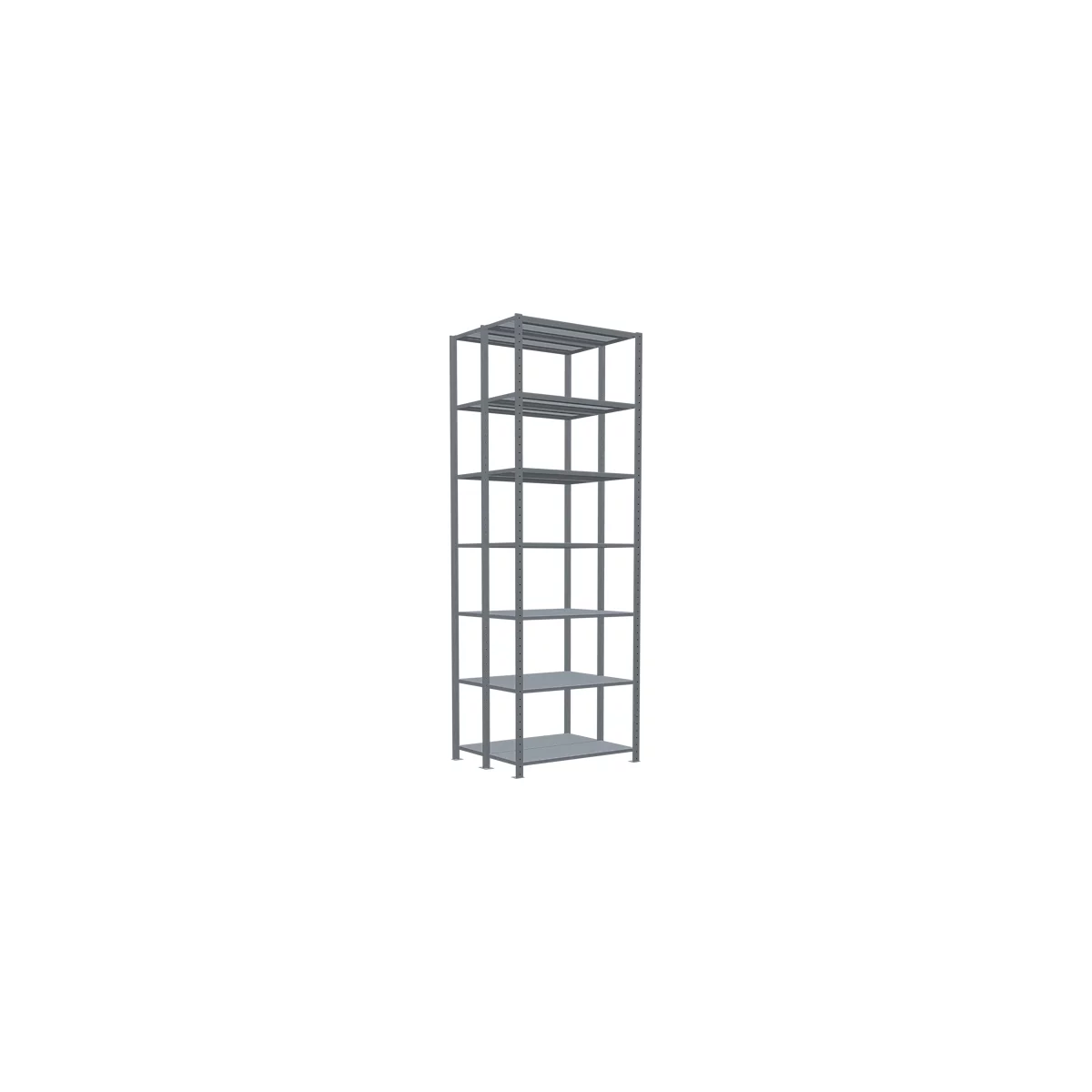 SCHULTE Lagertechnik - Rayonnage de base double emboîtable type 150 - 3000x1000x2x400 mm galv. 2x7 tablettes