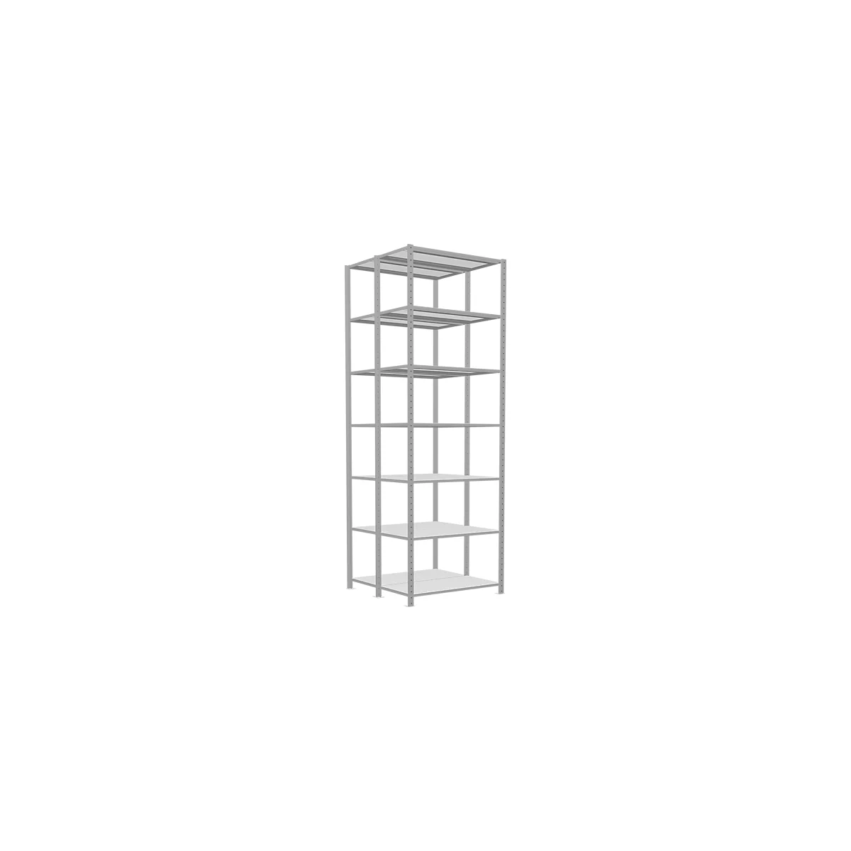 SCHULTE Lagertechnik - Rayonnage de base double emboîtable Type 150 - 3000x1000x2x500 mm 2x7 tablettes