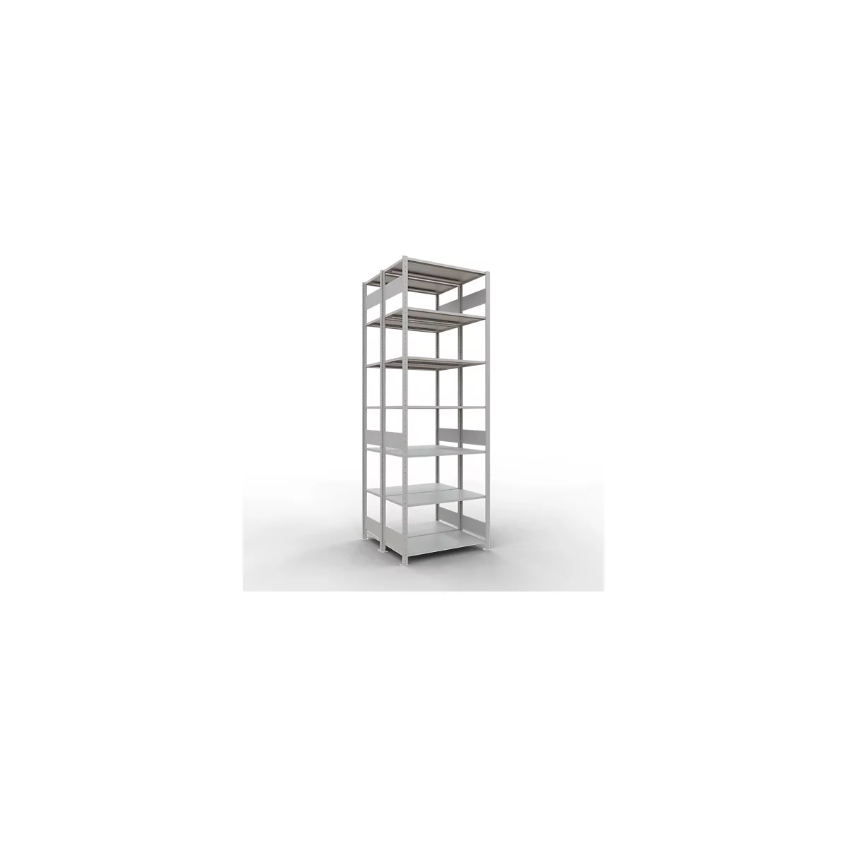 SCHULTE Lagertechnik - Rayonnage de base double emboîtable Type 150 - 3000x1000x2x500 mm 2x7 tablettes