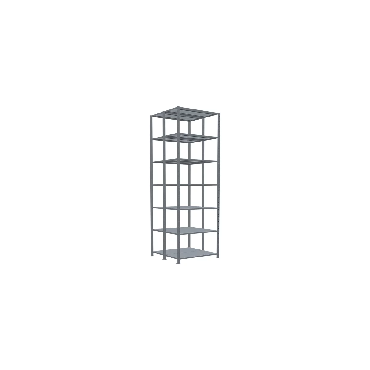 SCHULTE Lagertechnik - Rayonnage de base double emboîtable type 150 - 3000x1000x2x500 mm galv. 2x7 tablettes