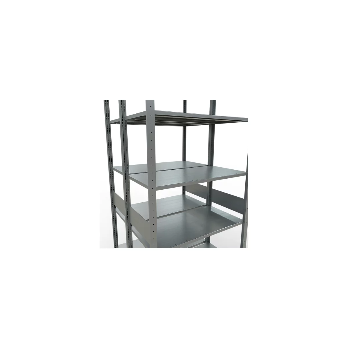 SCHULTE Lagertechnik - Rayonnage de base double emboîtable type 150 - 3000x1000x2x500 mm galv. 2x7 tablettes