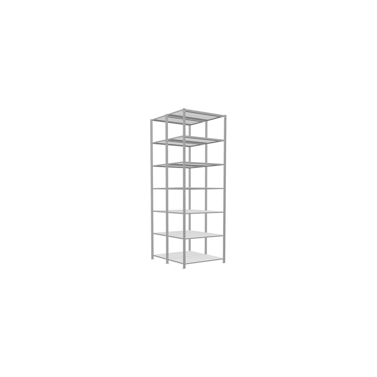SCHULTE Lagertechnik - Rayonnage de base double emboîtable Type 150 - 3000x1000x2x600 mm 2x7 tablettes