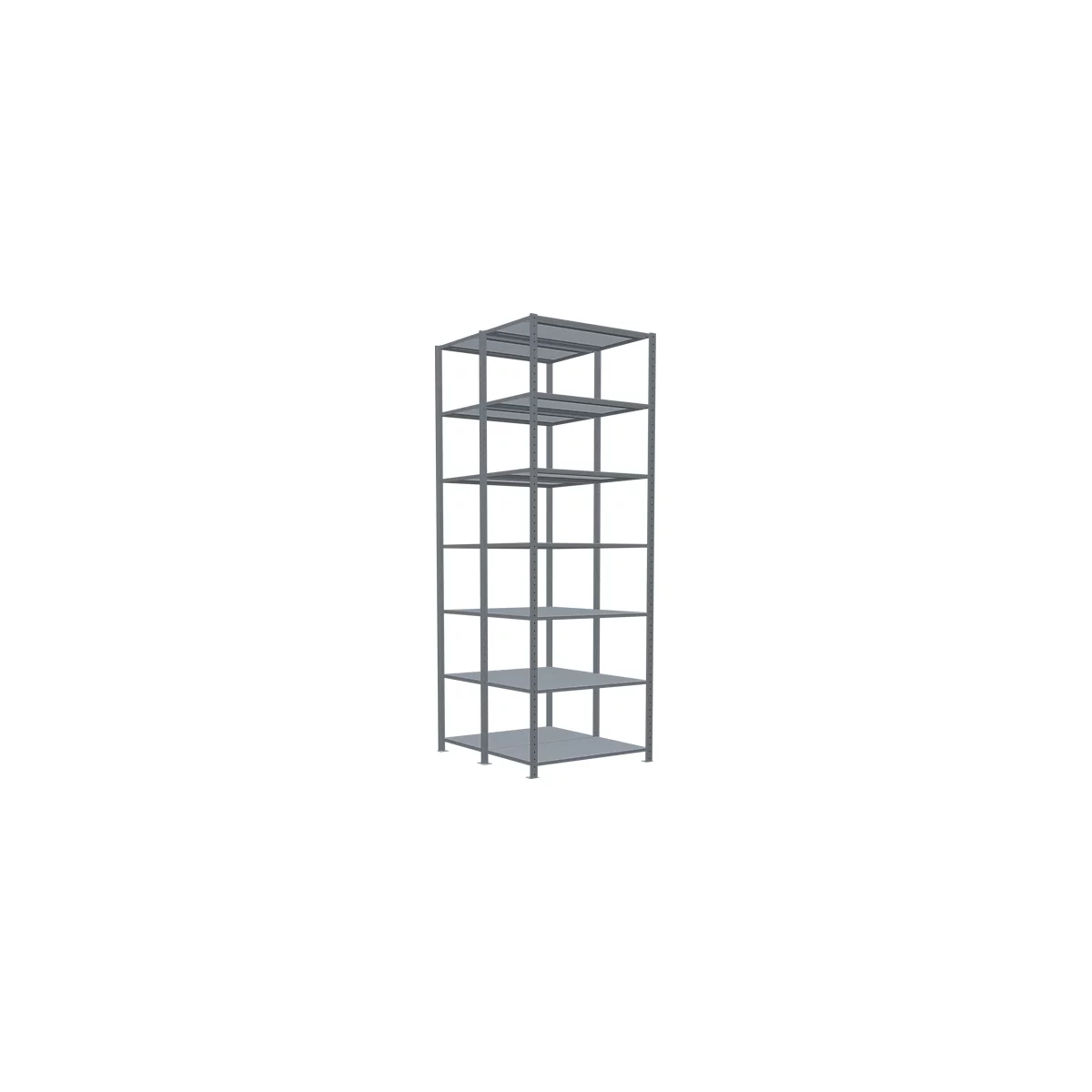 SCHULTE Lagertechnik - Rayonnage de base double emboîtable type 150 - 3000x1000x2x600 mm galv. 2x7 tablettes
