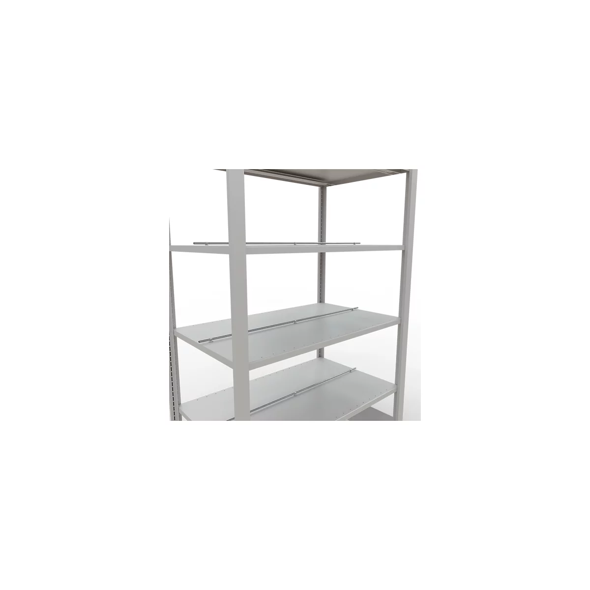 Schulte Lagertechnik Rayonnage de bureau modulaire MultiPlus150, rayonnage de base, 6 tablettes, avec butée centrale, L 1000 x P 600 x H 2000 mm, gris clair RAL 7035