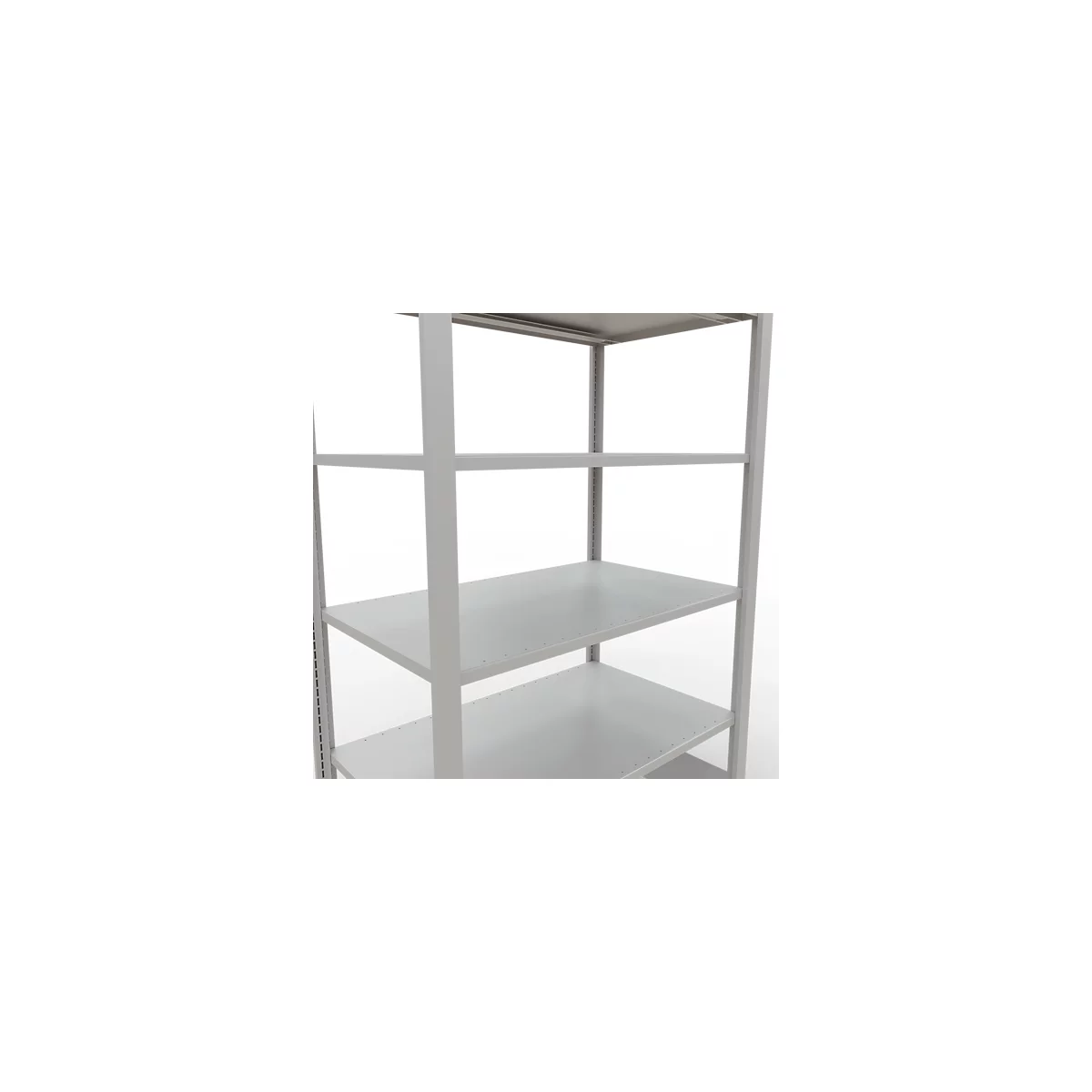 Schulte Lagertechnik Rayonnage de bureau modulaire MultiPlus150, rayonnage de base, 6 tablettes, sans butée centrale, L 1000 x P 600 x H 2000 mm, gris clair RAL 7035