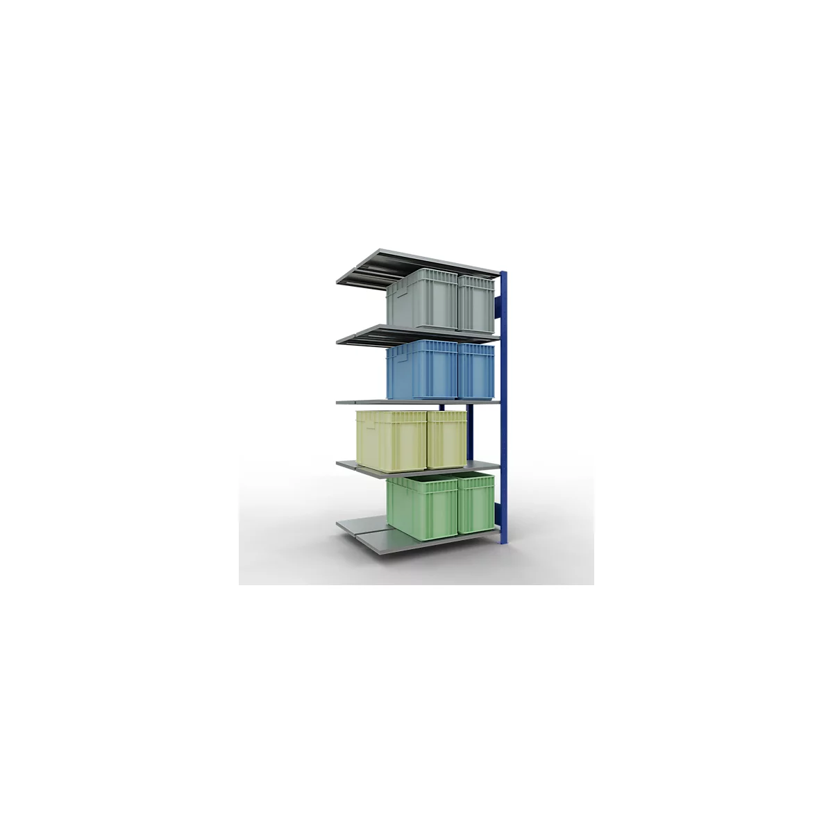 SCHULTE Lagertechnik - Rayonnage double emboîtable Modèle 150 - 2000x1000x2x400 mm 2x5 tablettes