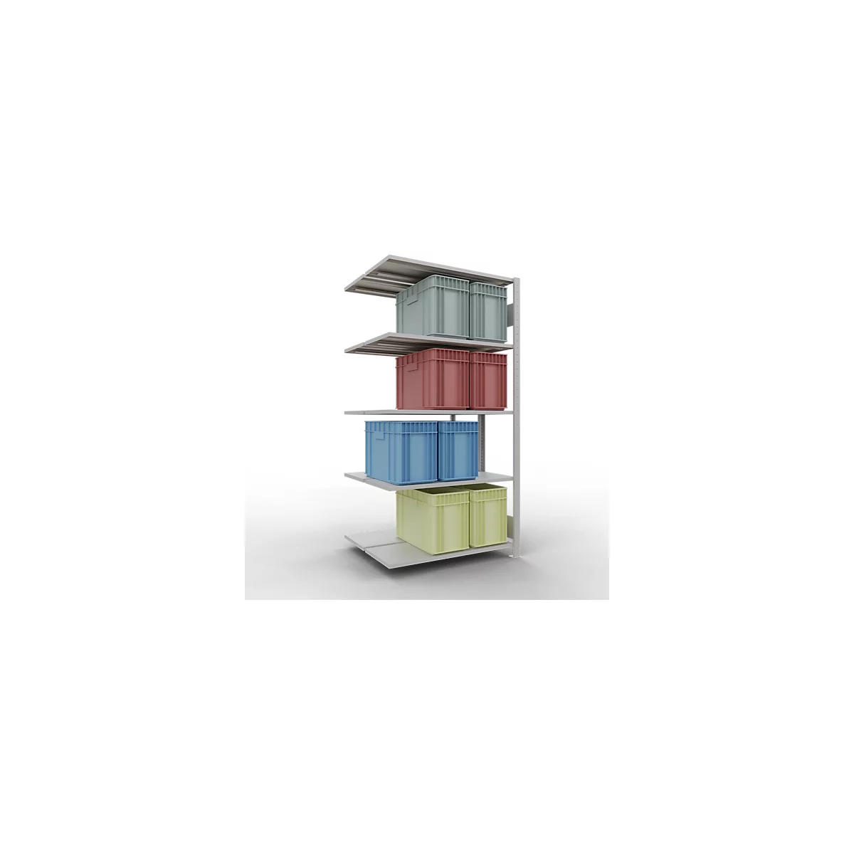 SCHULTE Lagertechnik - Rayonnage double emboîtable Modèle 150 - 2000x1000x2x400 mm 2x5 tablettes