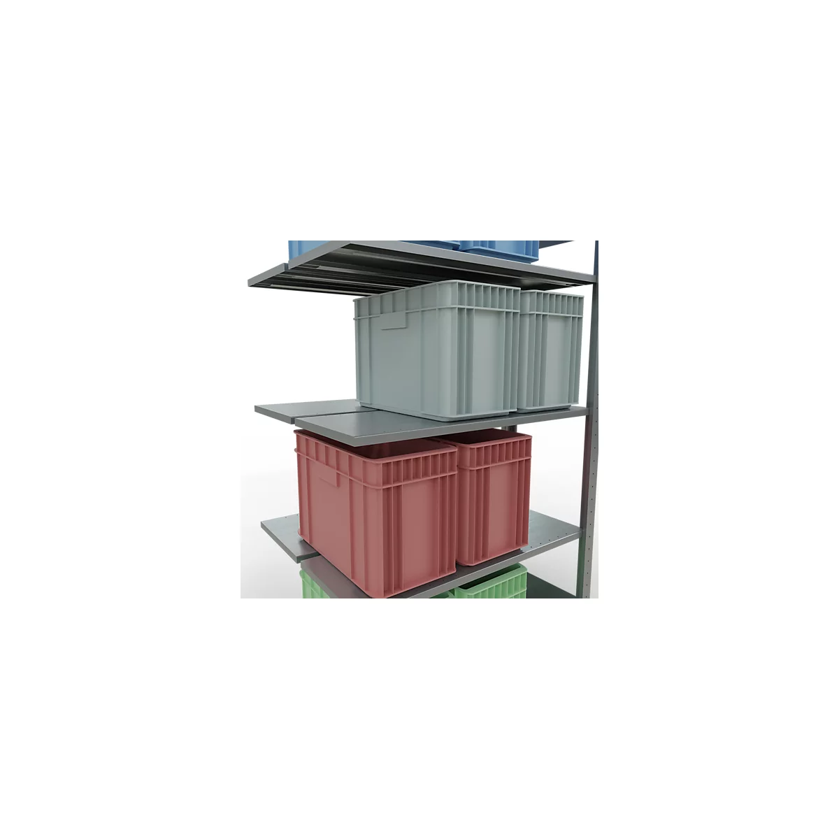 SCHULTE Lagertechnik - Rayonnage double emboîtable Modèle 150 - 2000x1000x2x400 mm,galv. 2x5 étagères
