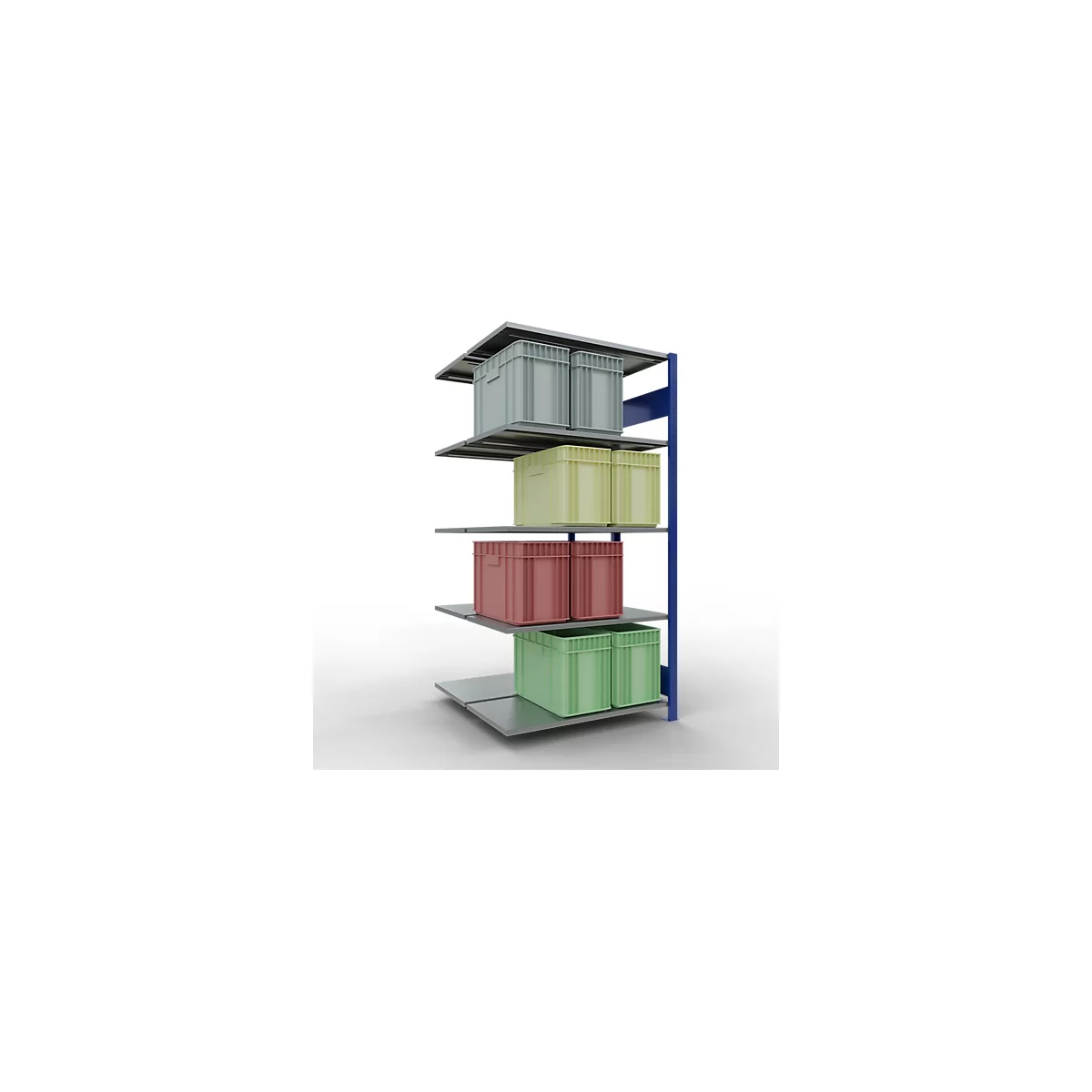 SCHULTE Lagertechnik - Rayonnage double emboîtable Modèle 150 - 2000x1000x2x500 mm 2x5 tablettes