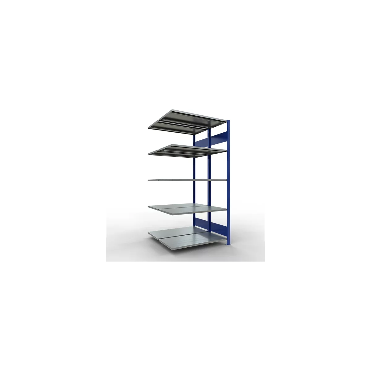 SCHULTE Lagertechnik - Rayonnage double emboîtable Modèle 150 - 2000x1000x2x500 mm 2x5 tablettes