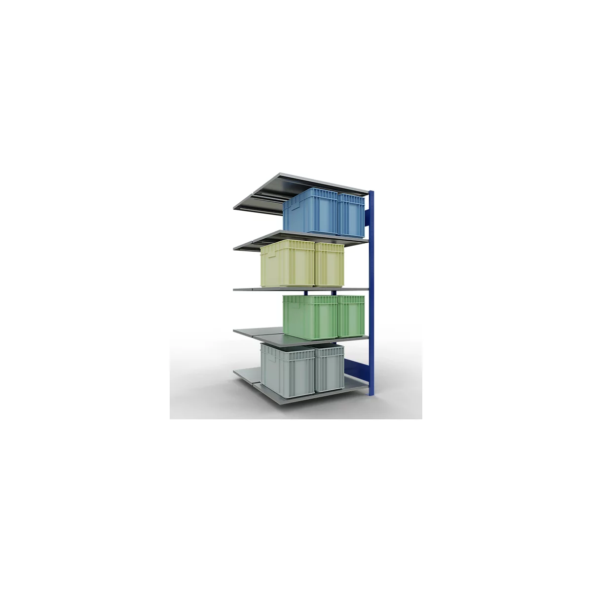 SCHULTE Lagertechnik - Rayonnage double emboîtable Modèle 150 - 2000x1000x2x600 mm 2x5 tablettes