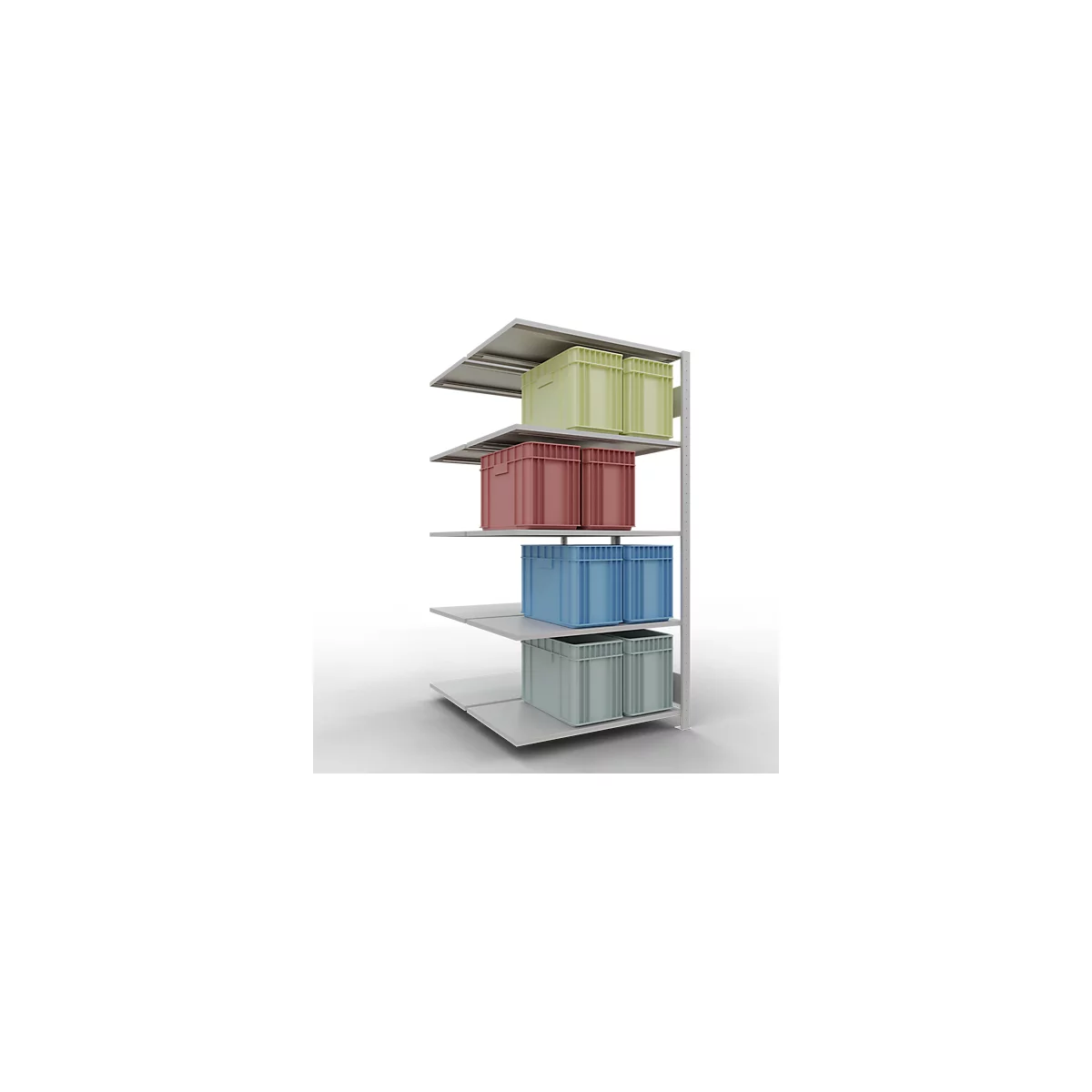 SCHULTE Lagertechnik - Rayonnage double emboîtable Modèle 150 - 2000x1000x2x600 mm 2x5 tablettes