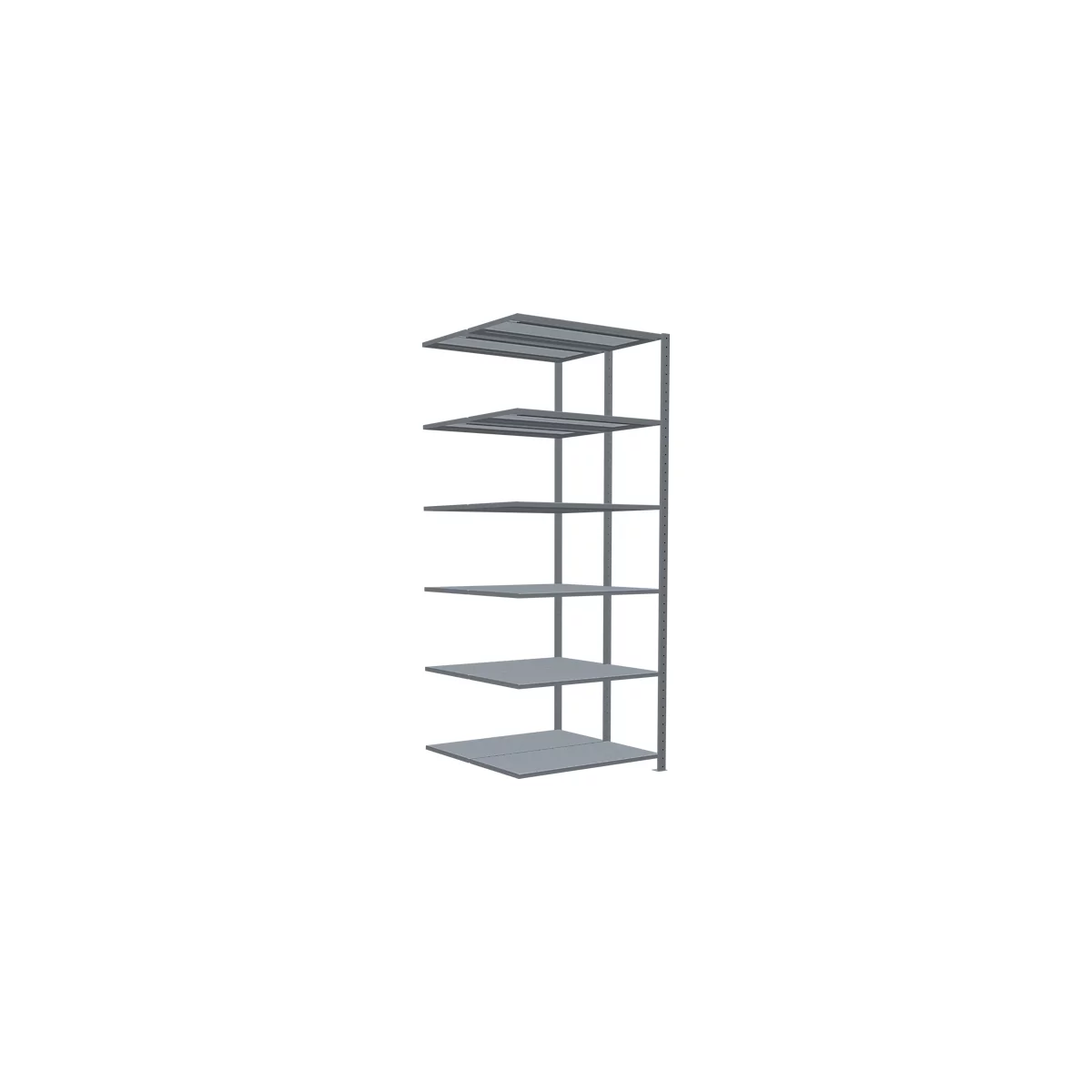 SCHULTE Lagertechnik - Rayonnage double emboîtable, Modèle 150 - 2500x1000x2x500 mm galv. 2x6 tablettes