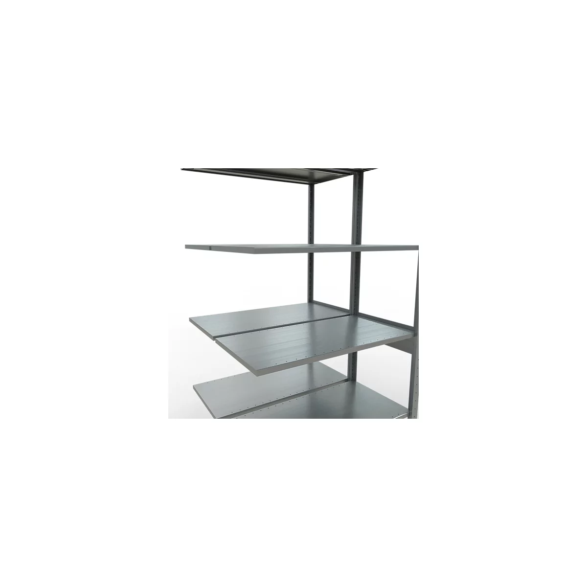 SCHULTE Lagertechnik - Rayonnage double emboîtable, Modèle 150 - 2500x1000x2x500 mm galv. 2x6 tablettes