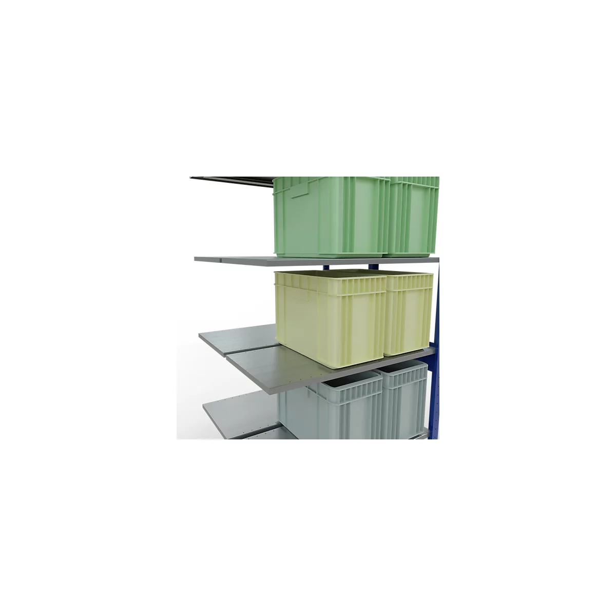 SCHULTE Lagertechnik - Rayonnage double emboîtable Modèle 150 - 2500x1000x500 mm, 2x6 tablettes