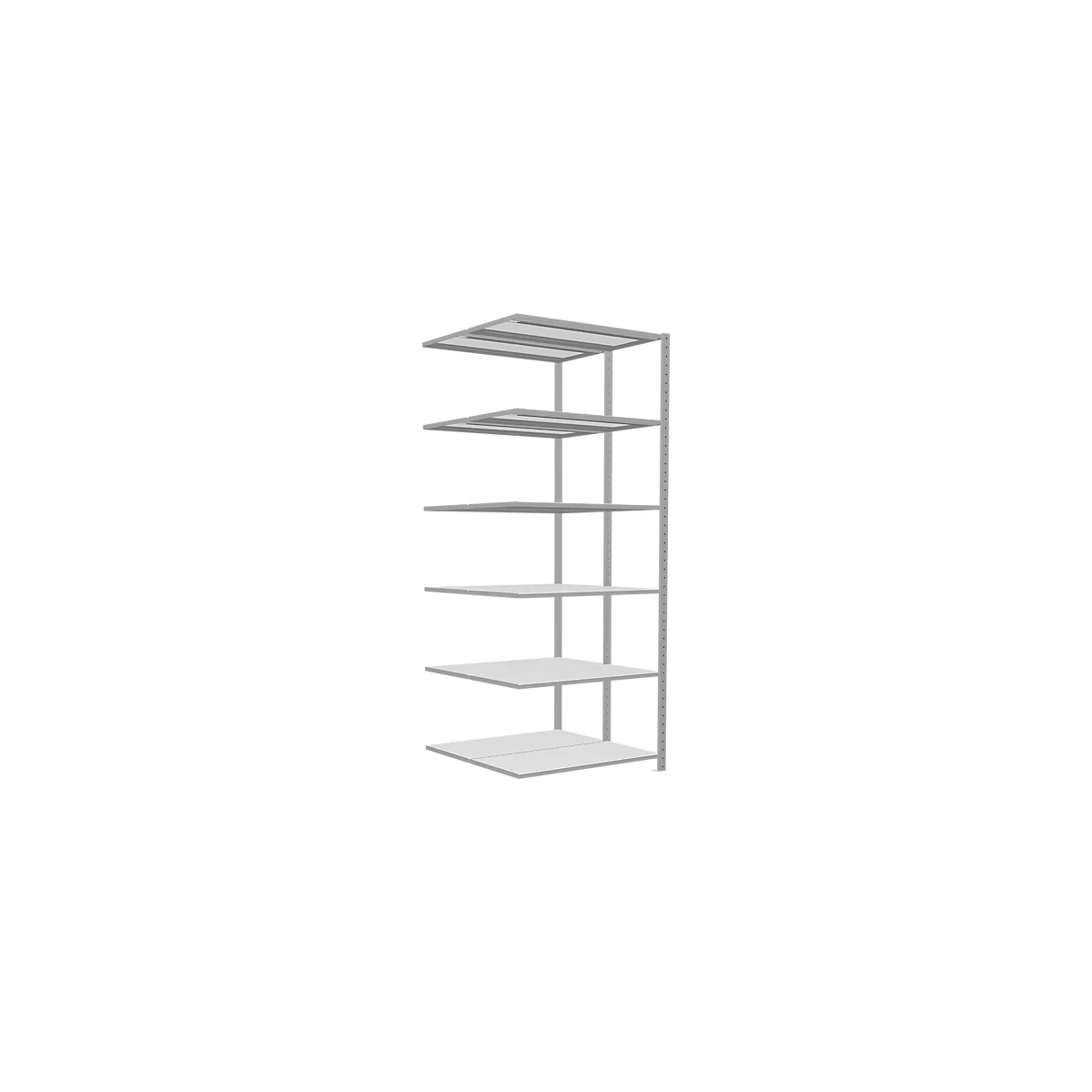 SCHULTE Lagertechnik - Rayonnage double emboîtable Modèle 150 - 2500x1000x500 mm, 2x6 tablettes