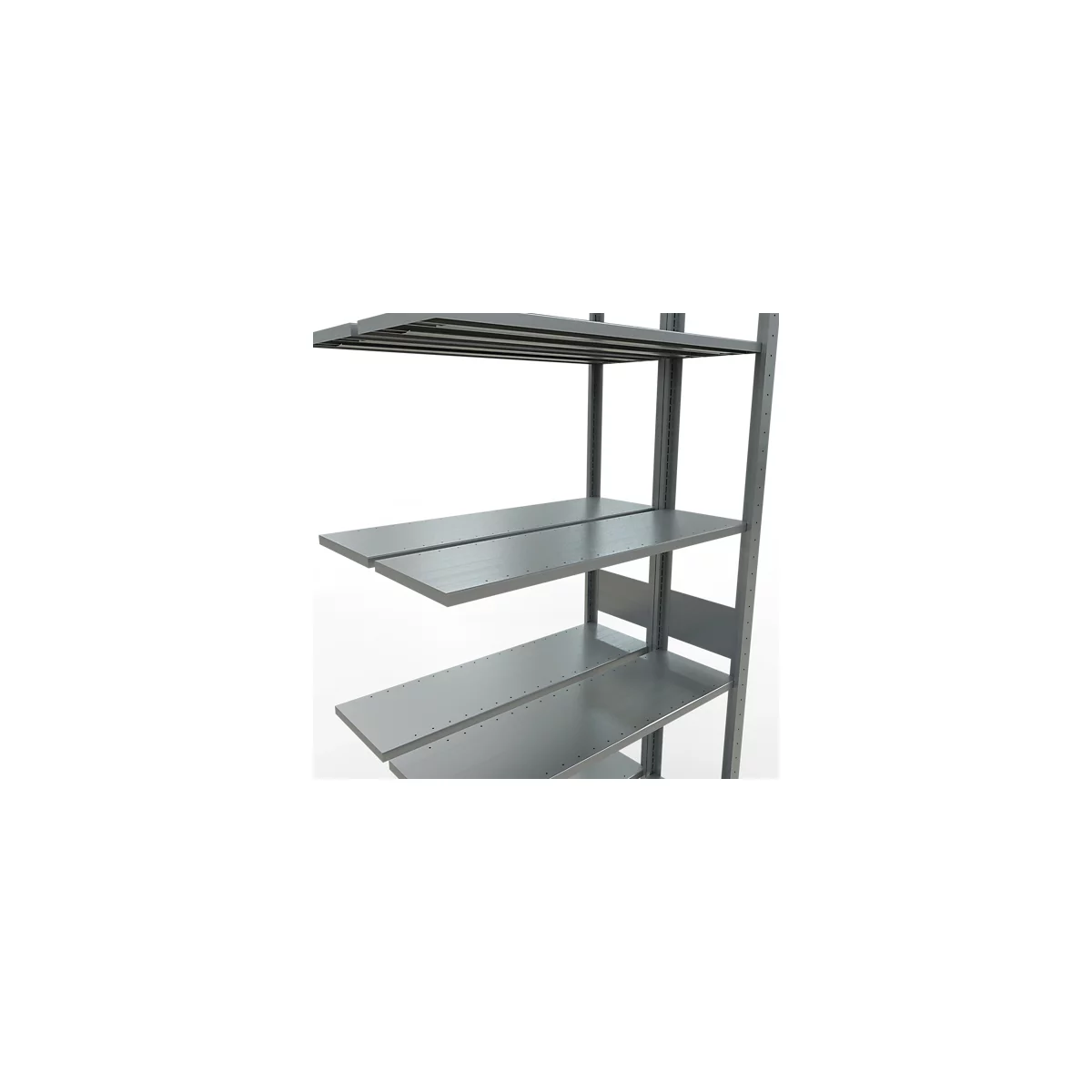 SCHULTE Lagertechnik - Rayonnage double emboîtable Modèle 150 - 3000x1000x2x300 mm galv. 2x7 tablettes