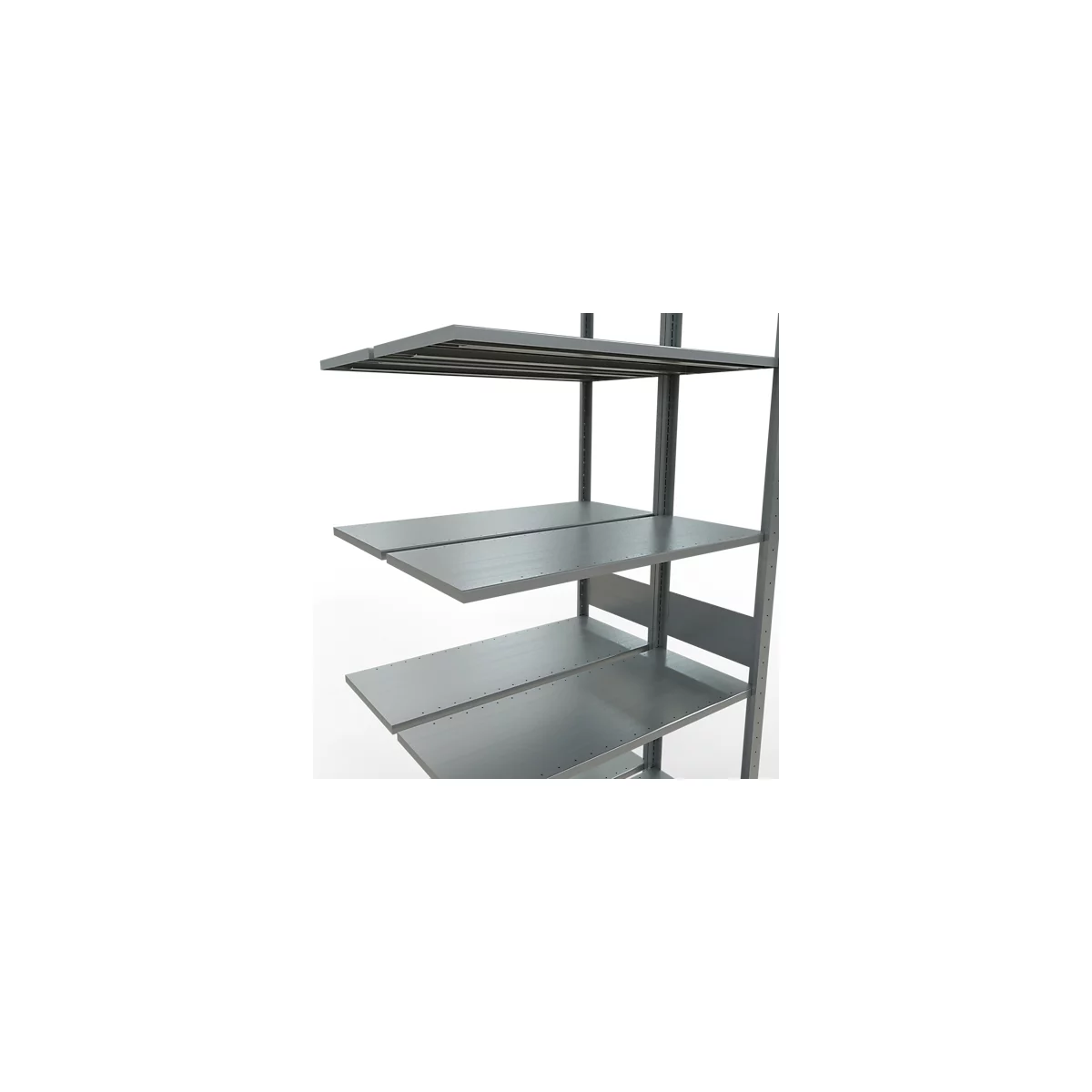 SCHULTE Lagertechnik - Rayonnage double emboîtable Modèle 150 - 3000x1000x2x400 mm galv. 2x7 tablettes