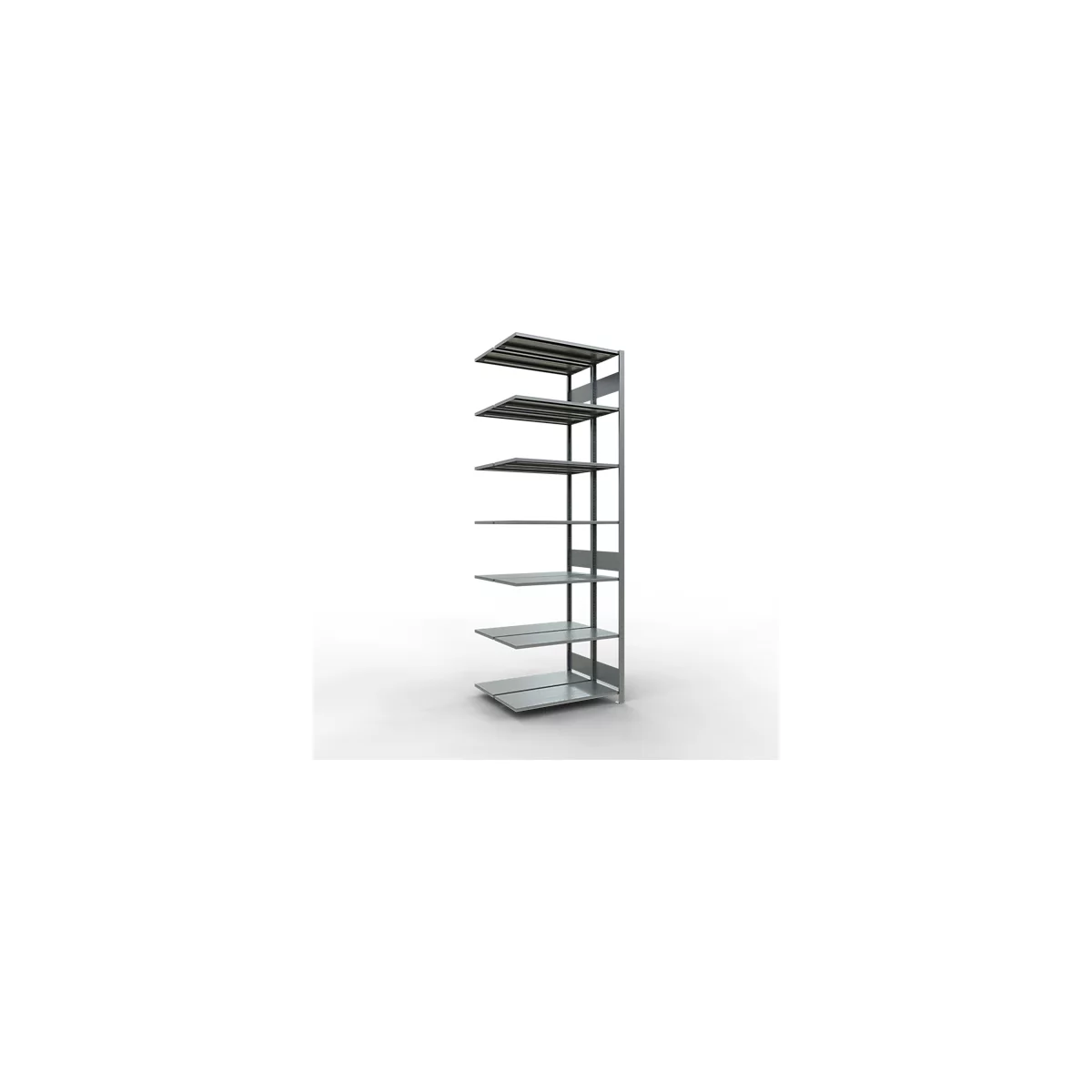 SCHULTE Lagertechnik - Rayonnage double emboîtable Modèle 150 - 3000x1000x2x400 mm galv. 2x7 tablettes