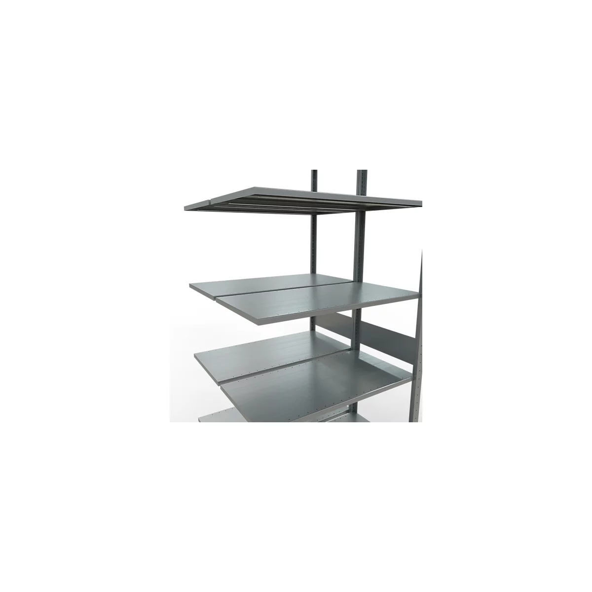SCHULTE Lagertechnik - Rayonnage double emboîtable Modèle 150 - 3000x1000x2x500 mm galv. 2x7 tablettes