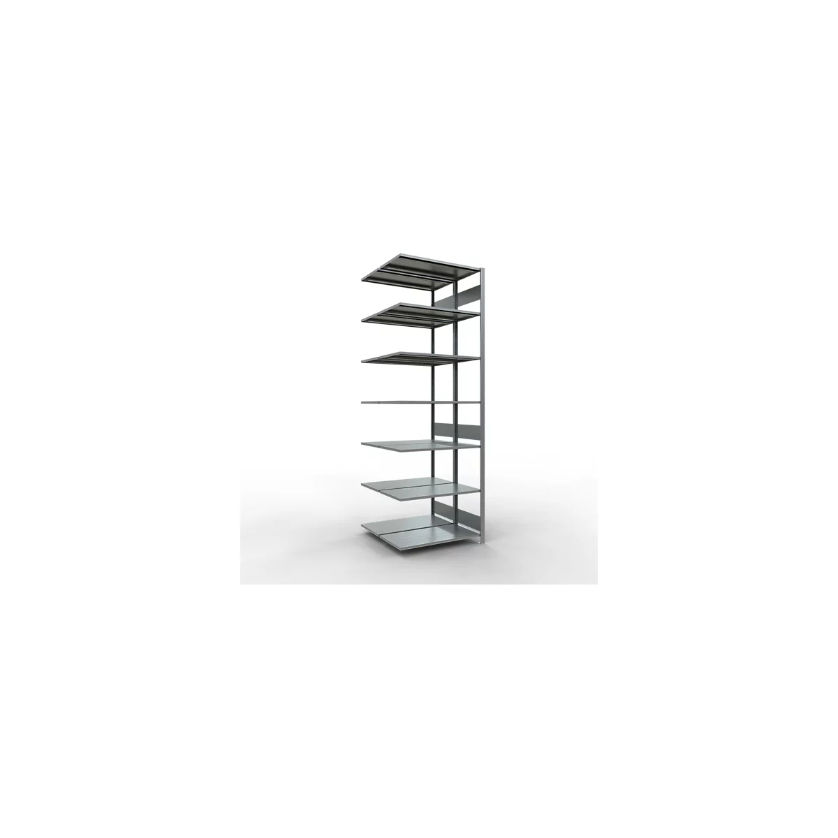 SCHULTE Lagertechnik - Rayonnage double emboîtable Modèle 150 - 3000x1000x2x500 mm galv. 2x7 tablettes