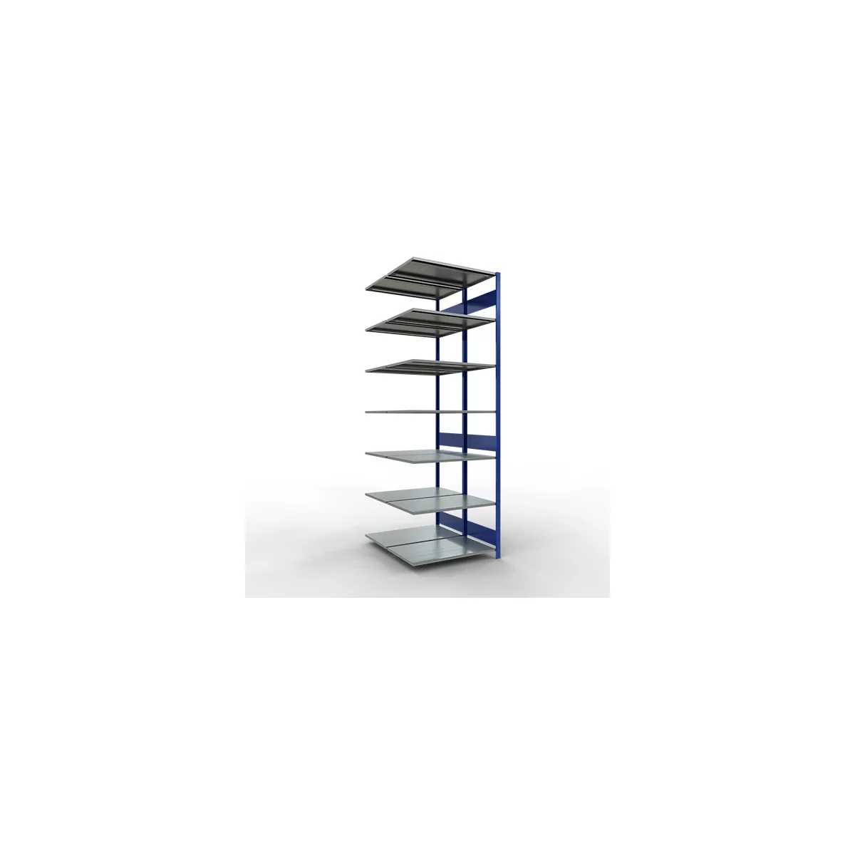 SCHULTE Lagertechnik - Rayonnage double emboîtable Modèle 150 - 3000x1000x2x600 mm 2x7 tablettes