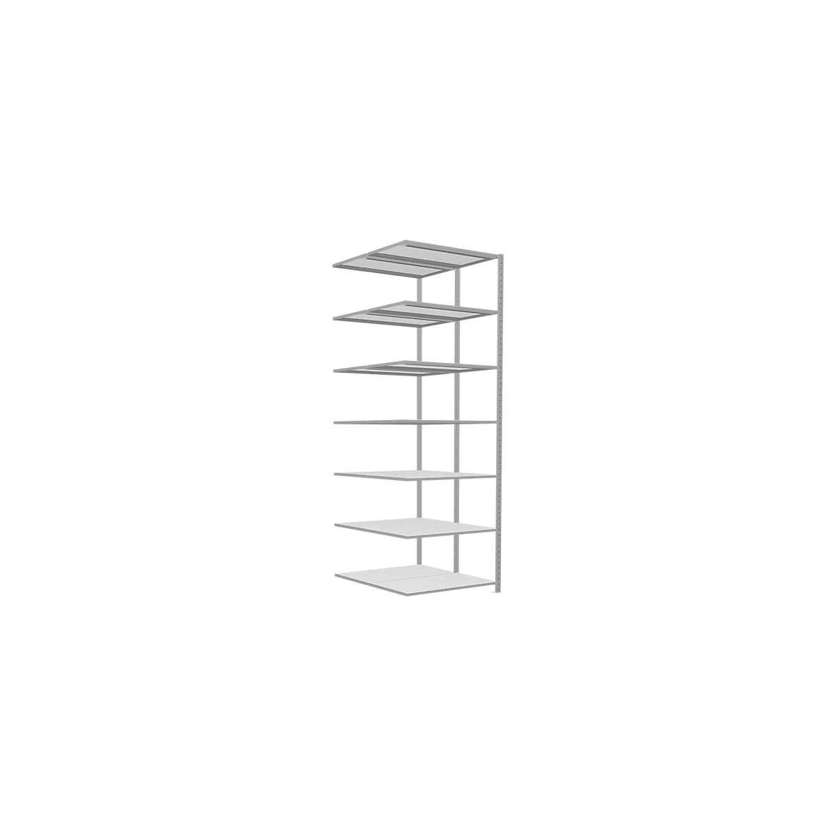 SCHULTE Lagertechnik - Rayonnage double emboîtable Modèle 150 - 3000x1000x2x600 mm 2x7 tablettes