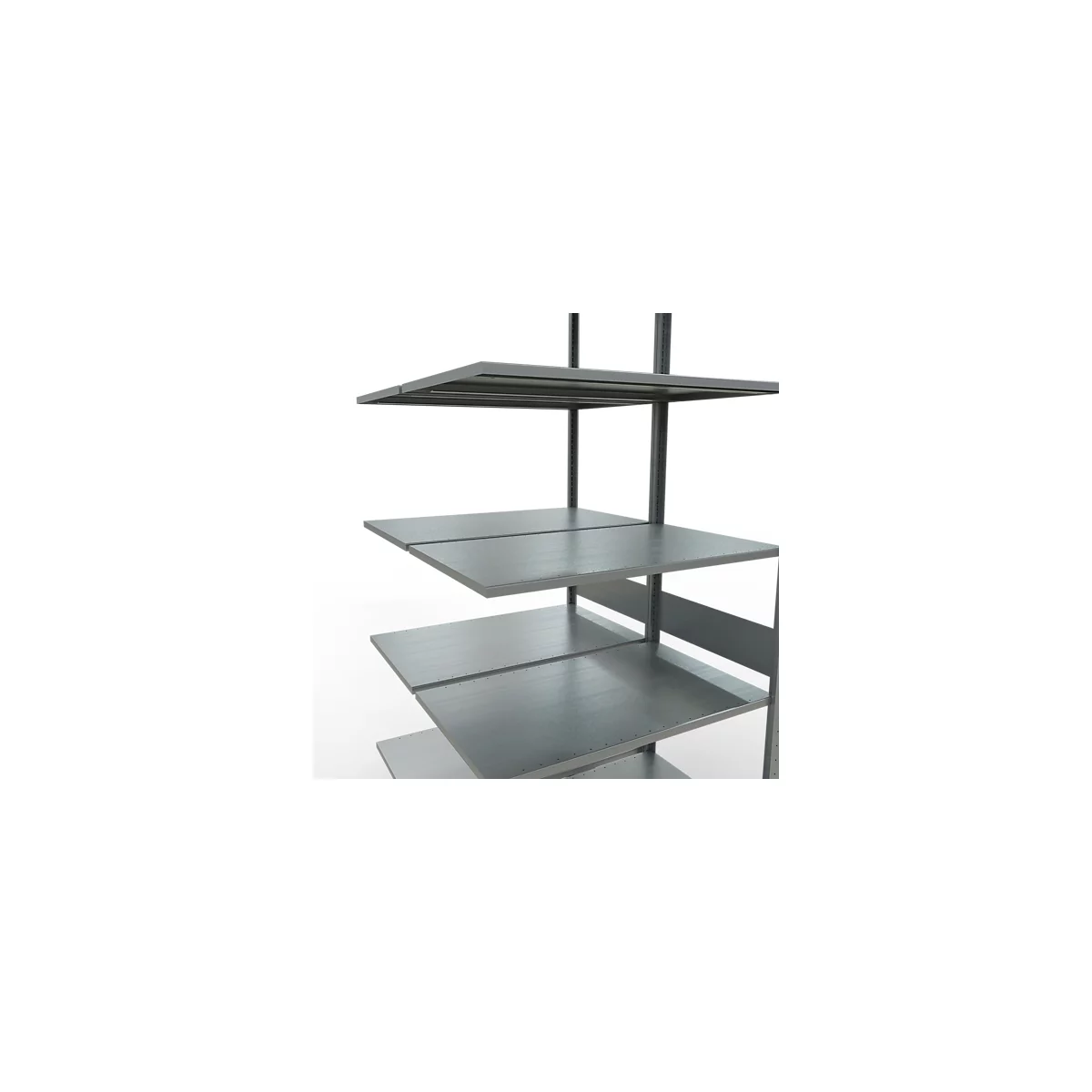 SCHULTE Lagertechnik - Rayonnage double emboîtable Modèle 150 - 3000x1000x2x600 mm galv. 2x7 tablettes