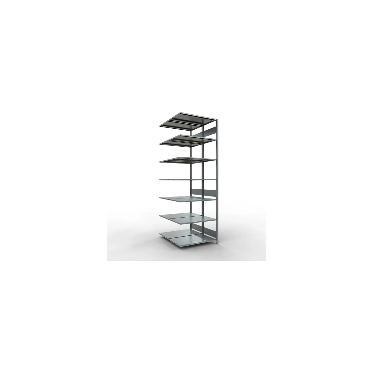 SCHULTE Lagertechnik - Rayonnage double emboîtable Modèle 150 - 3000x1000x2x600 mm galv. 2x7 tablettes