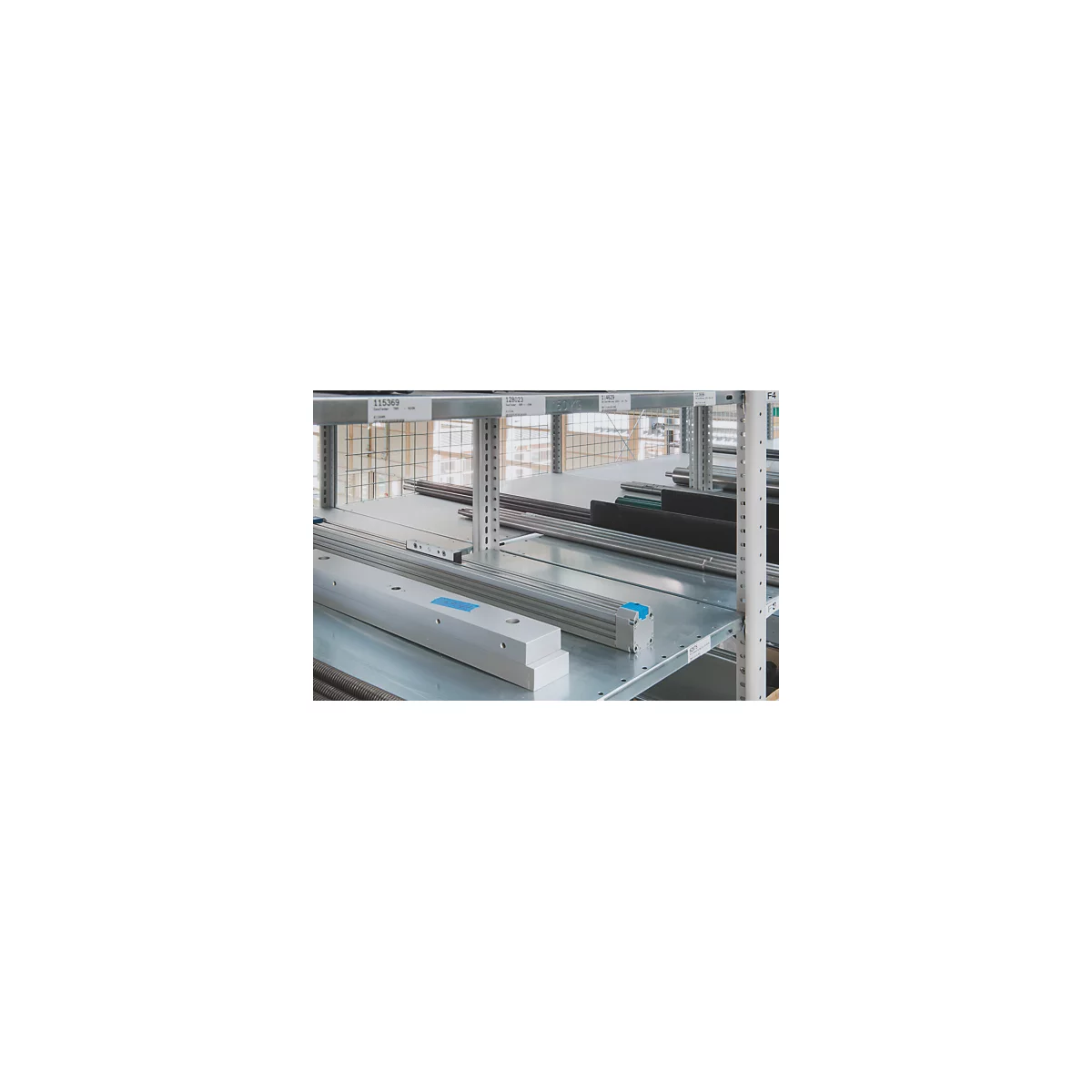 SCHULTE Lagertechnik Rayonnage double emboîtable, MULTIPlus250, 3000x1000x(2x600) mm, 14 tablettes, galvanisé