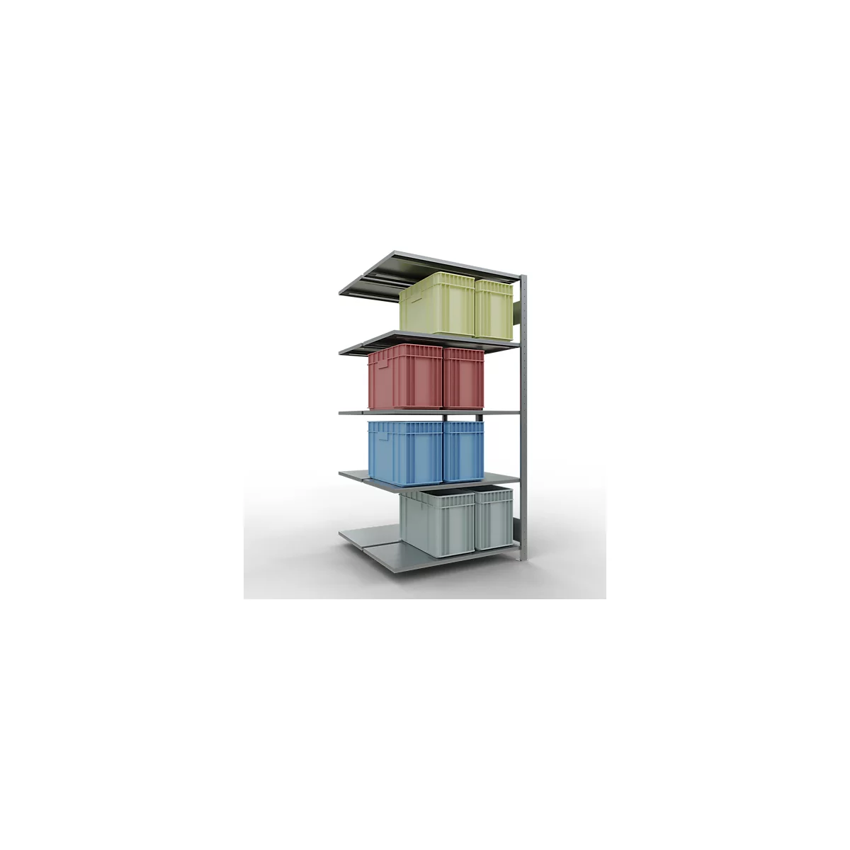 SCHULTE Lagertechnik - Rayonnage double emboîtable type 150 - 2000x1000x2x500 mm,galv. 2x5 étagères