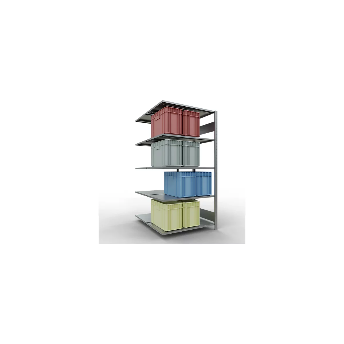 SCHULTE Lagertechnik - Rayonnage double emboîtable type 150 - 2000x1000x2x600 mm,galv. 2x5 étagères
