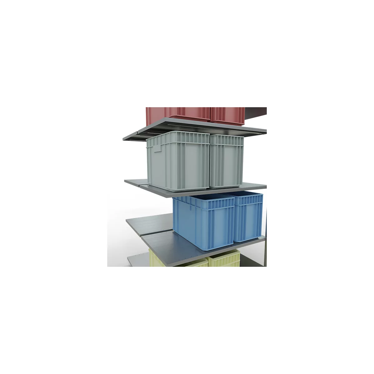 SCHULTE Lagertechnik - Rayonnage double emboîtable type 150 - 2000x1000x2x600 mm,galv. 2x5 étagères