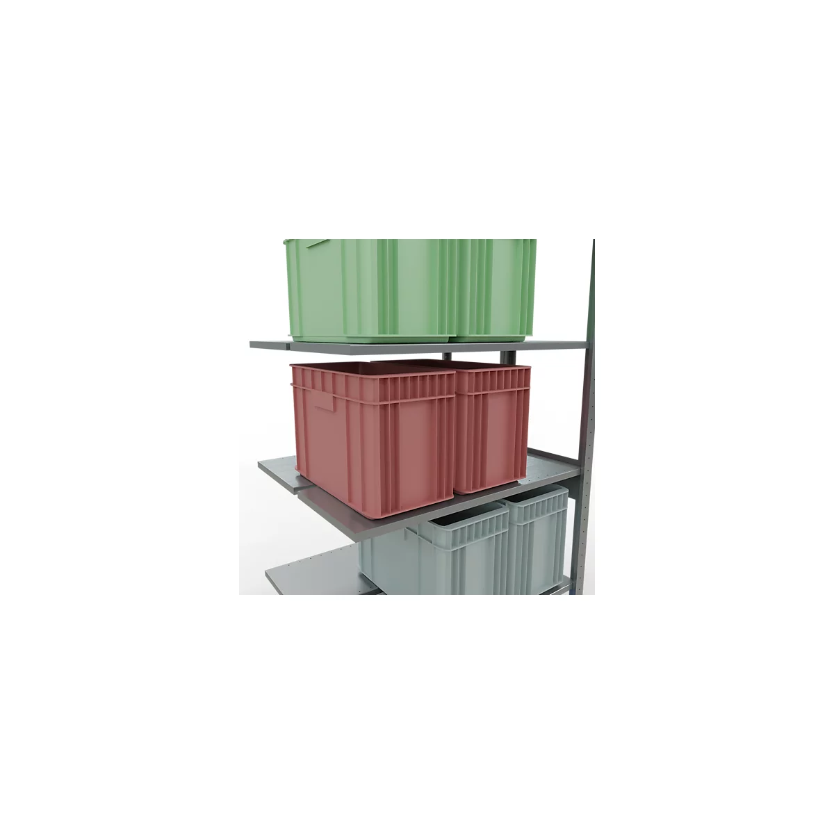 SCHULTE Lagertechnik - Rayonnage double emboîtable type 150 - 2500x1000x2x400 mm galv. 2x6 tablettes