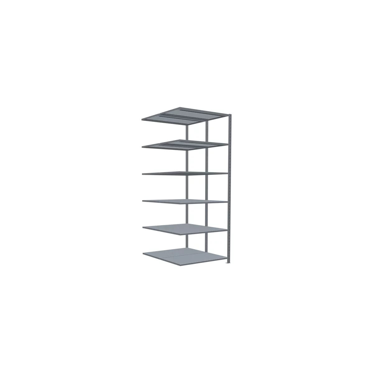 SCHULTE Lagertechnik - Rayonnage double emboîtable type 150 - 2500x1000x2x600 mm galv. 2x6 tablettes
