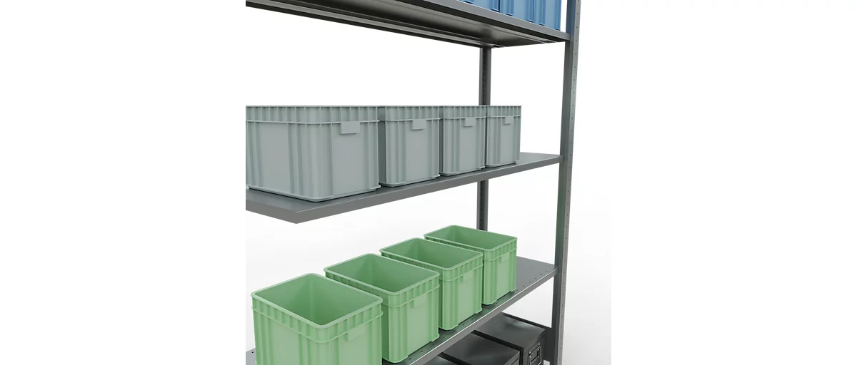 SCHULTE Lagertechnik - Sistema de compartimentación sin tornillos - 2000x1300x400 mm, tipo 150 kg