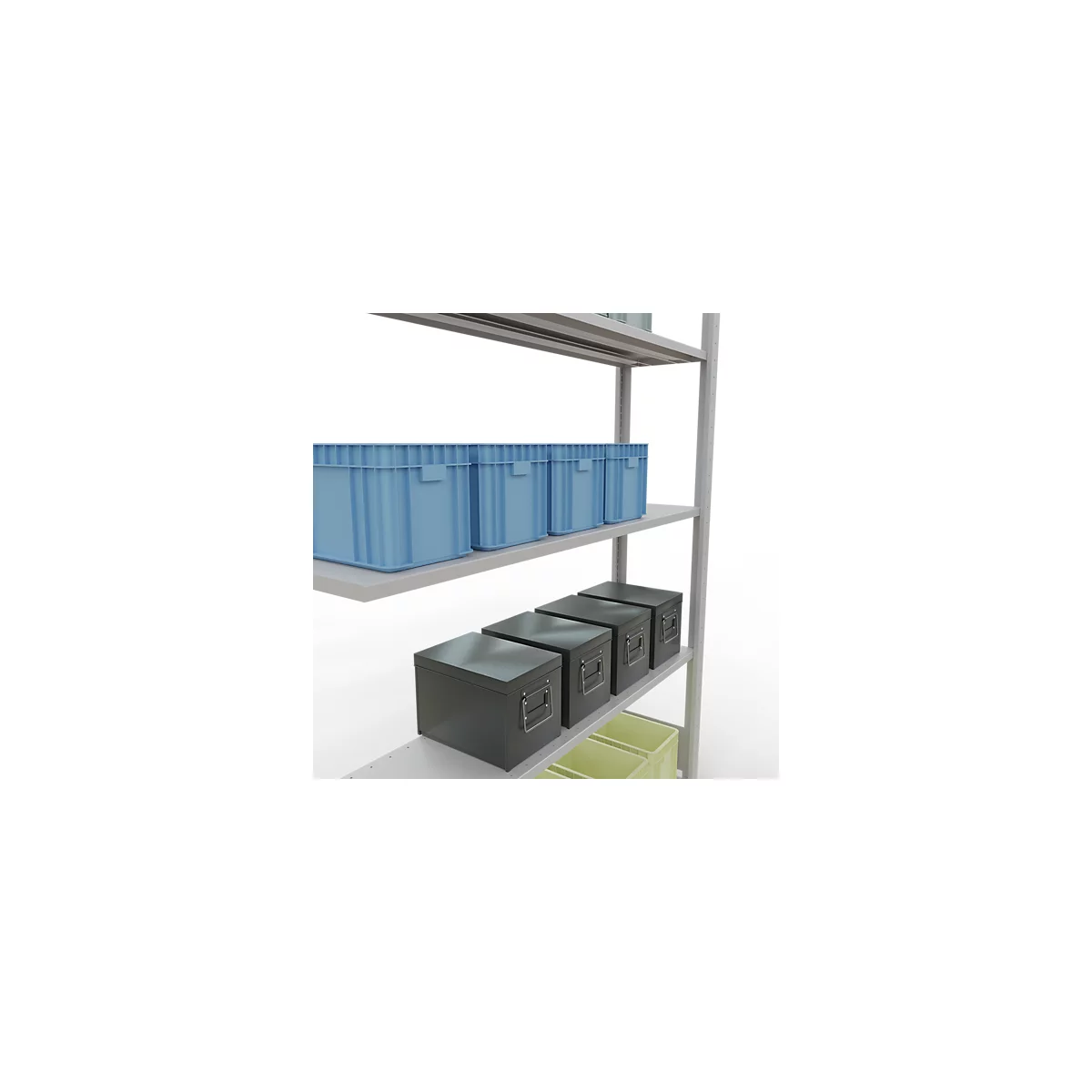 SCHULTE Lagertechnik - Stapelaanbouw met lengtebout - 2000x1300x300 mm, type 150 kg