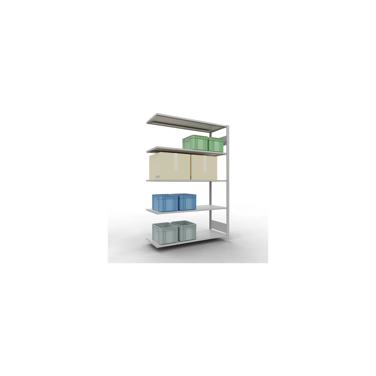 SCHULTE Lagertechnik - Stapelaanbouw met lengtebout - 2000x1300x500 mm, type 150 kg