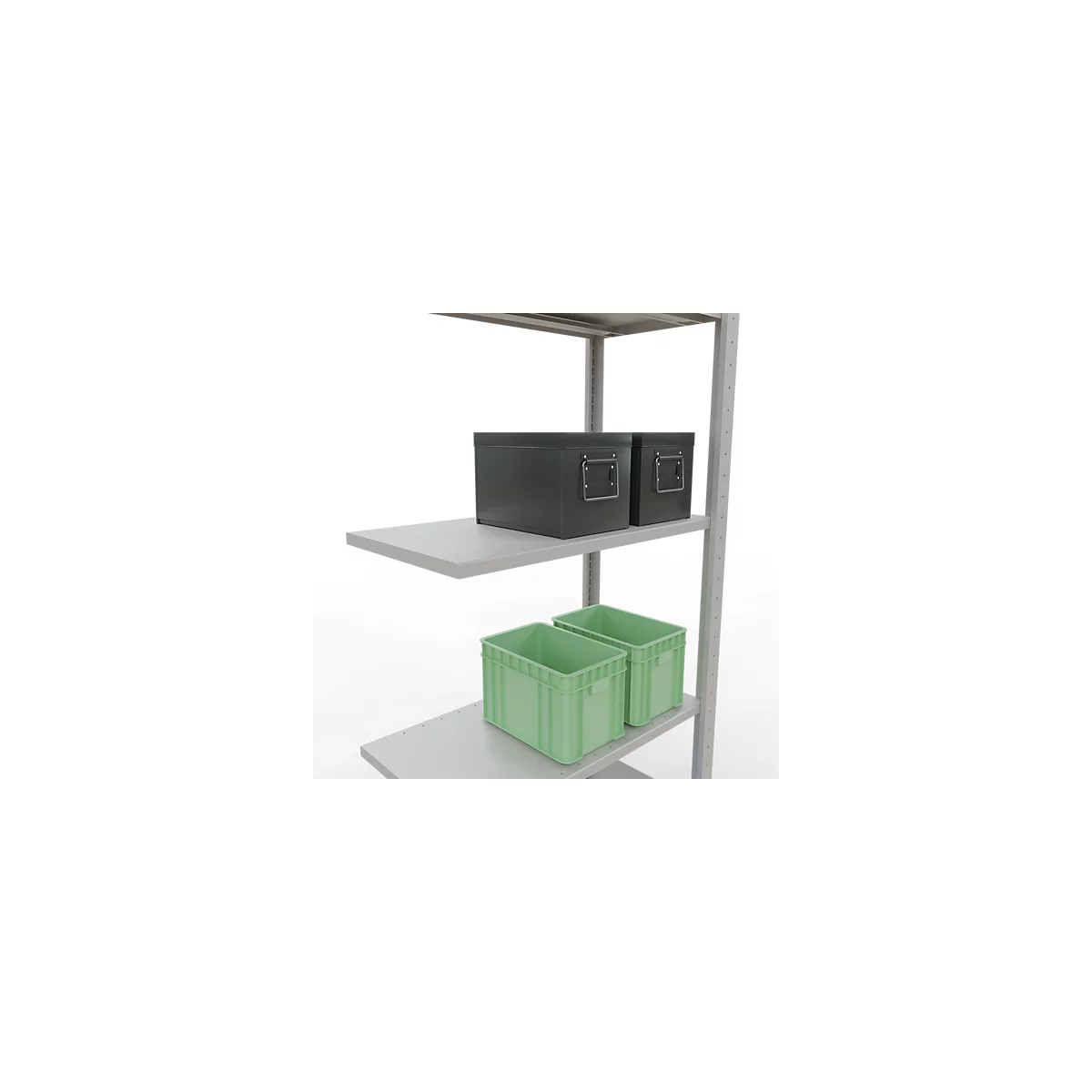 SCHULTE Lagertechnik - Stapelaanbouw met lengtebout - 2000x750x400 mm, type 150 kg