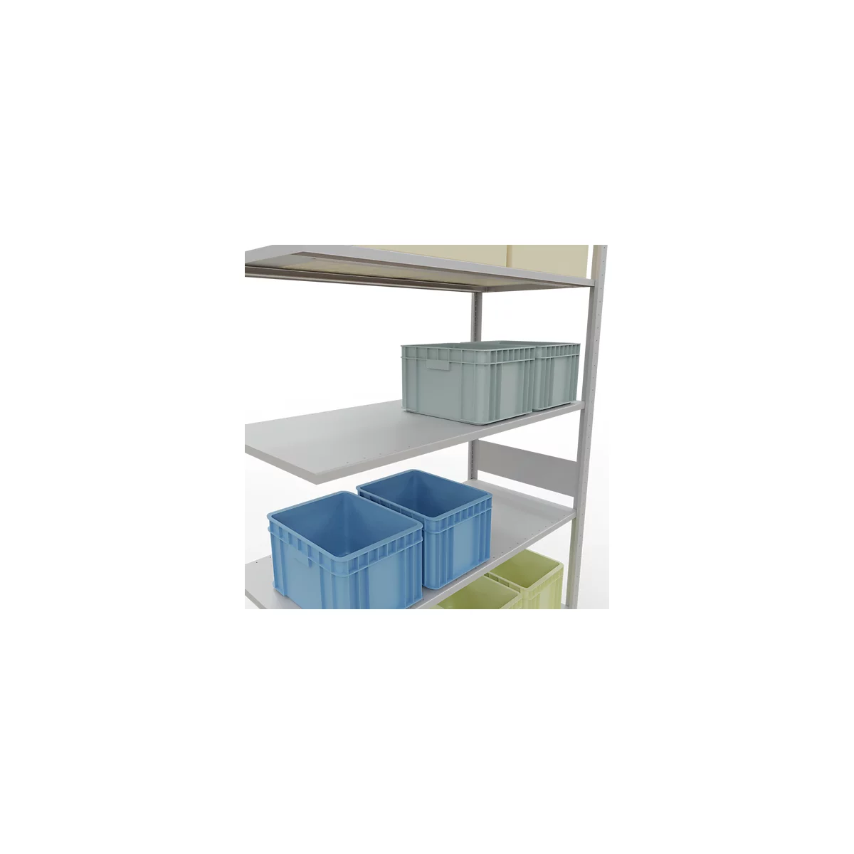 SCHULTE Lagertechnik - Stapelaanbouw met lengtebout - 3000x1300x600 mm, type 150 kg