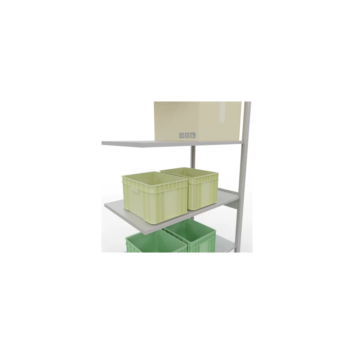SCHULTE Lagertechnik - Stapelanker met lengtevergrendeling - 2500x1000x600 mm, type 150 kg