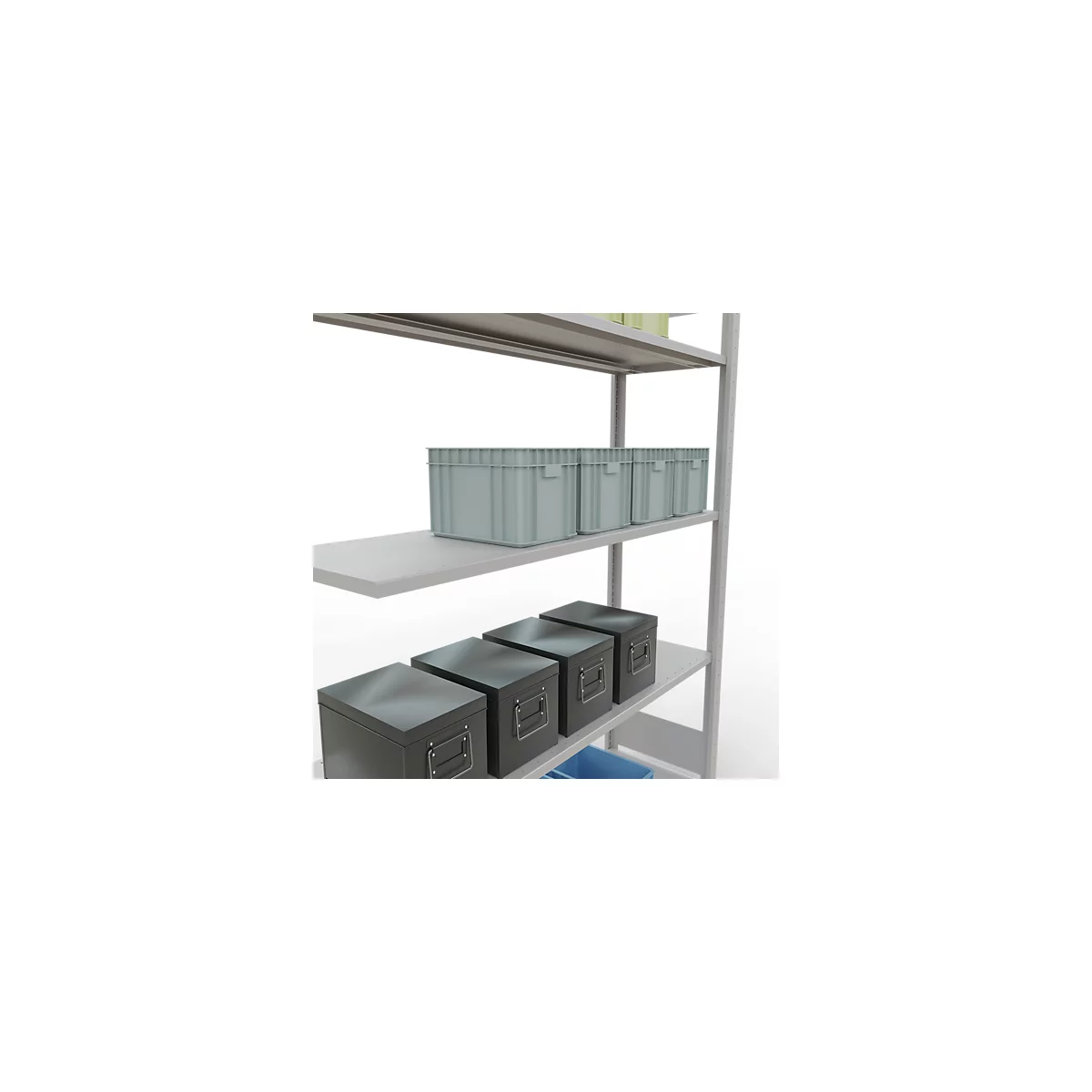 SCHULTE Lagertechnik - stapelbak met lengtebout - 2000x1300x400 mm, type 150 kg