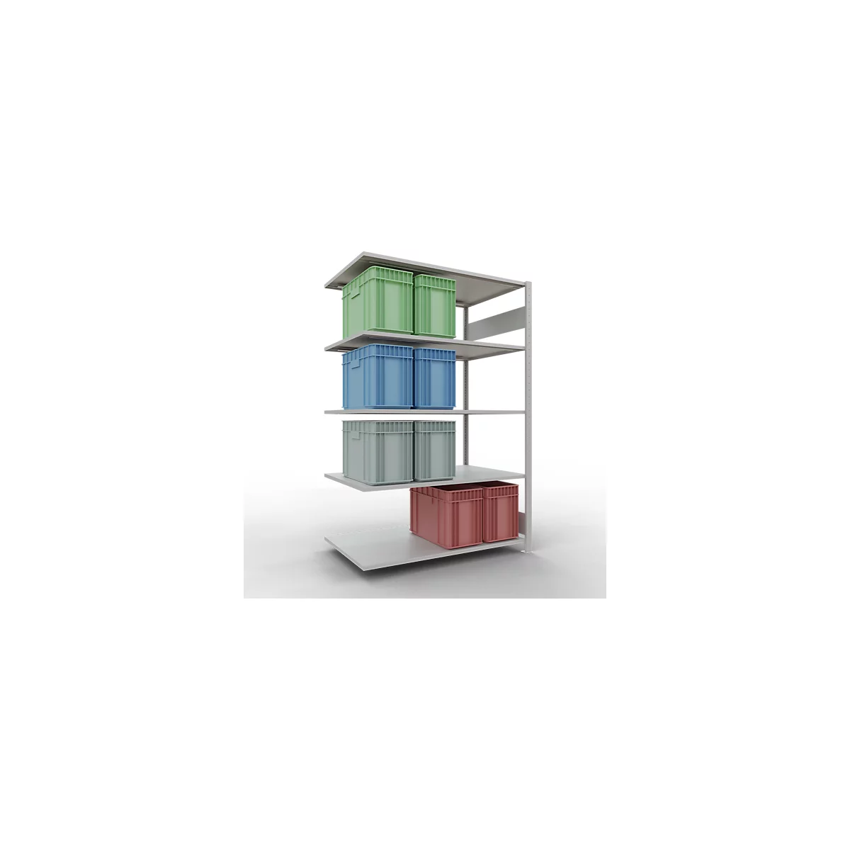 SCHULTE Lagertechnik - stapelbak met lengtebout - 2000x1300x800 mm, type 150 kg