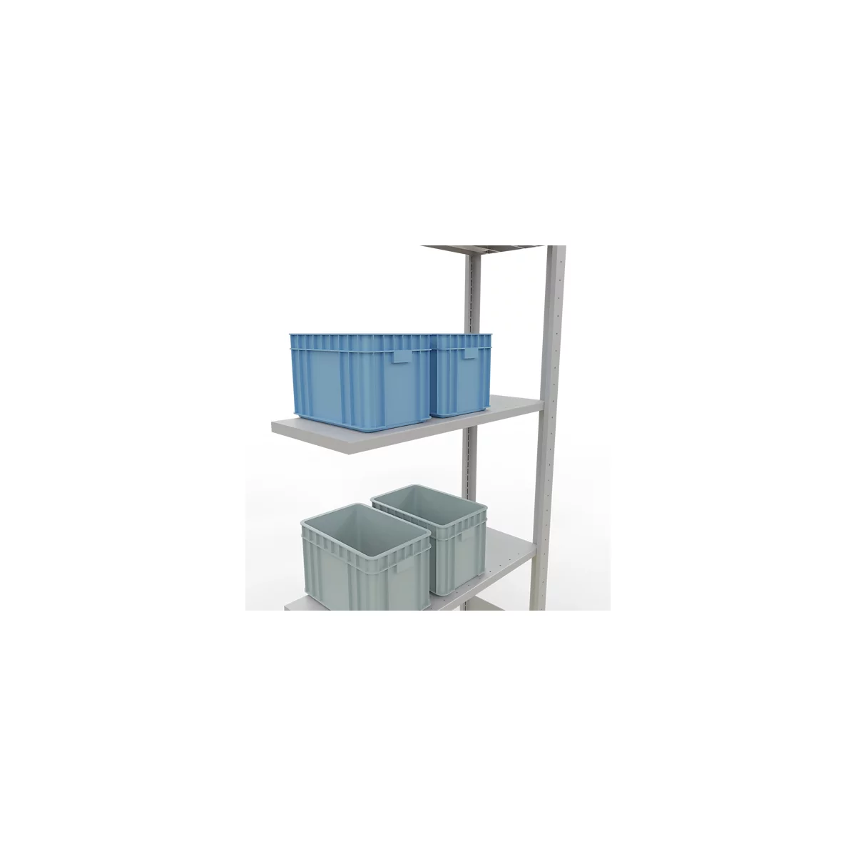 SCHULTE Lagertechnik - stapelbak met lengtebout - 2000x750x300 mm, type 150 kg