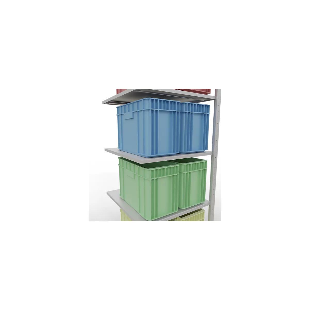 SCHULTE Lagertechnik - stapelbak met lengtebout - 2000x750x800 mm, type 150 kg